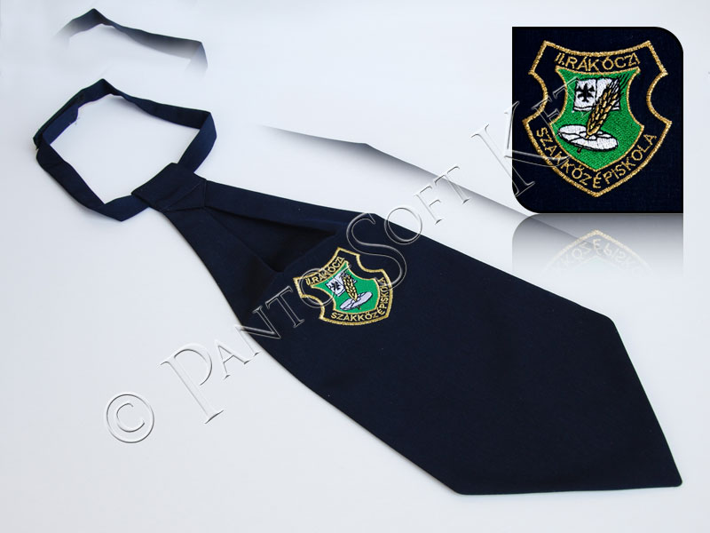 iskolai címeres nyakkendő iskoláknak